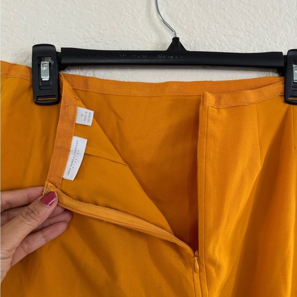 New York & Company Mustard Button-Accent Pencil Skirt - Picture 3 of 8